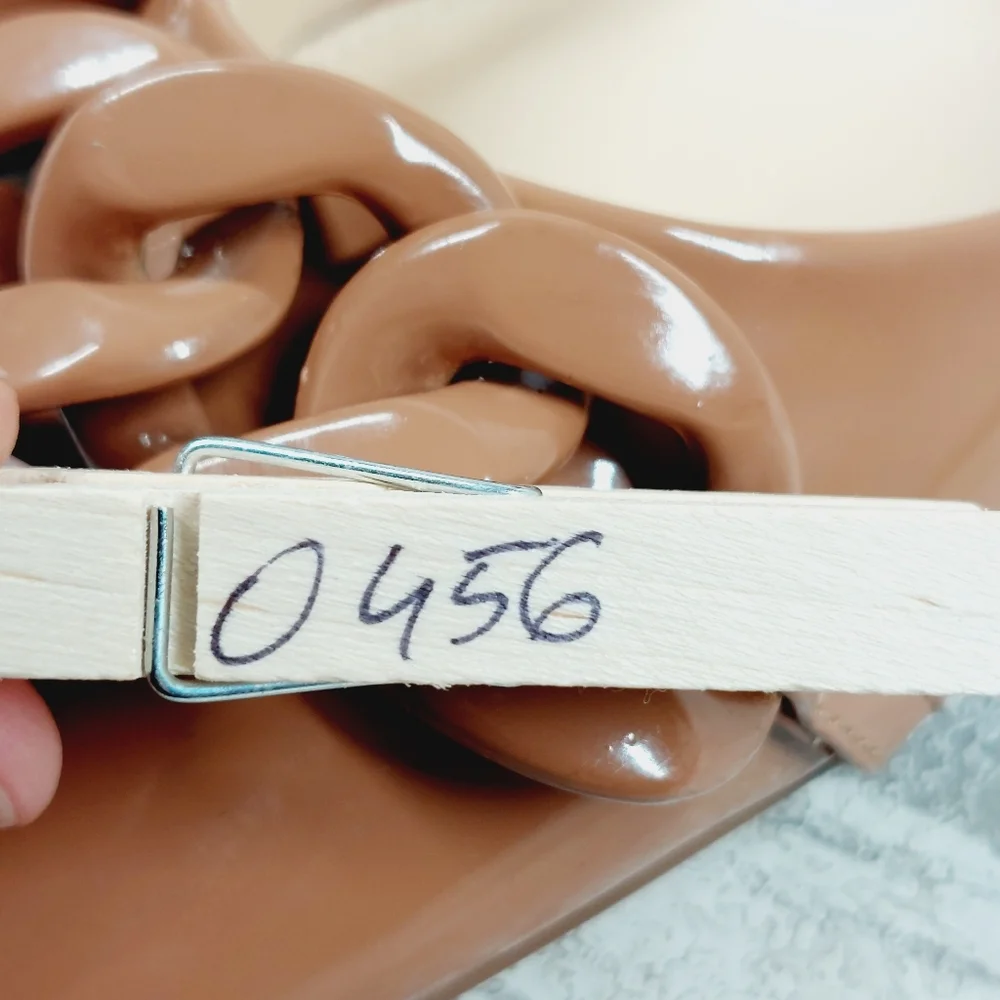 New Steve Madden Lalette Chainlink Pointed Toe Camel Pump Heels O456 - Picture 12 of 12